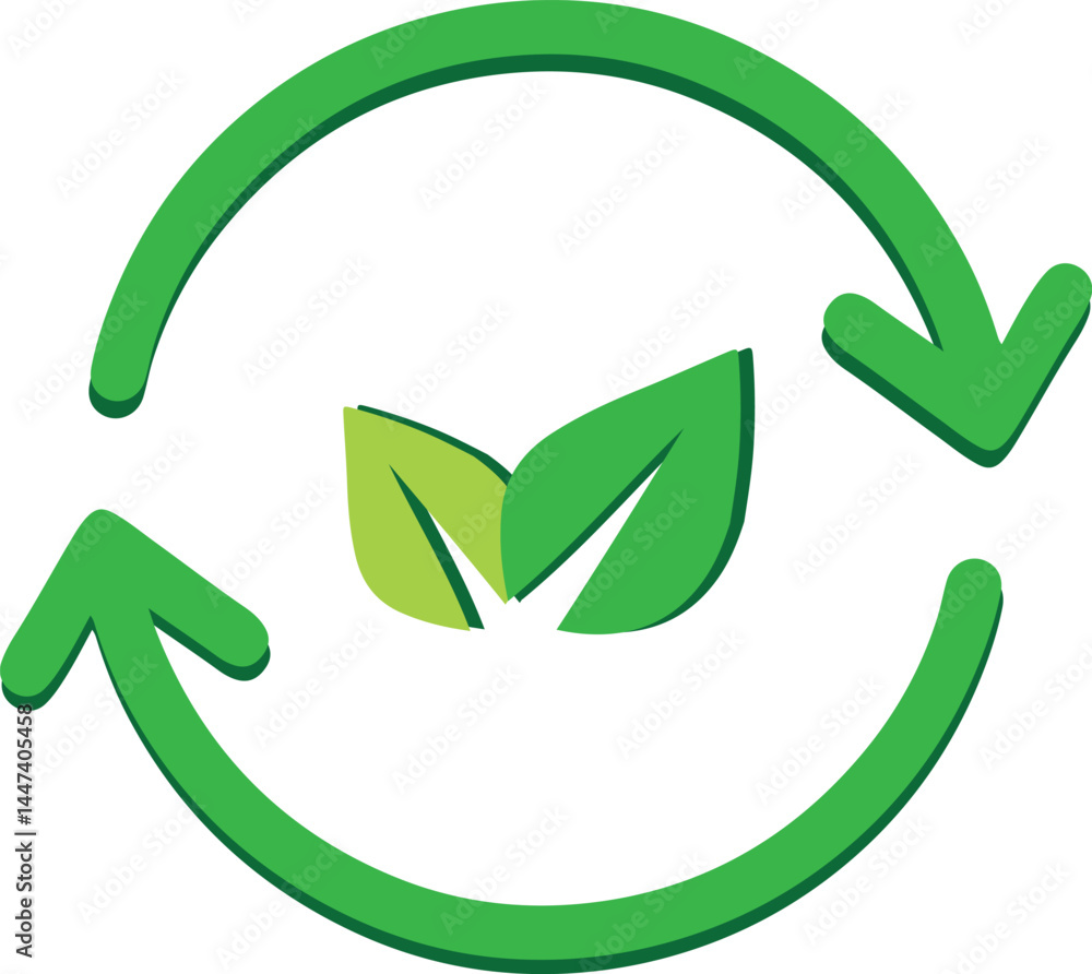 Obraz premium recycle symbol on white background