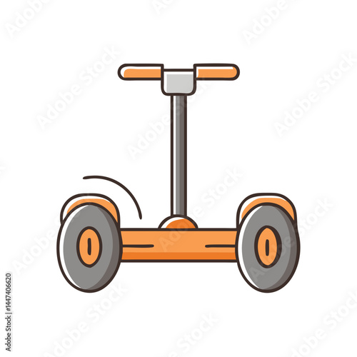 Exploring the future of transportation a modern self balancing scooter vector illustration