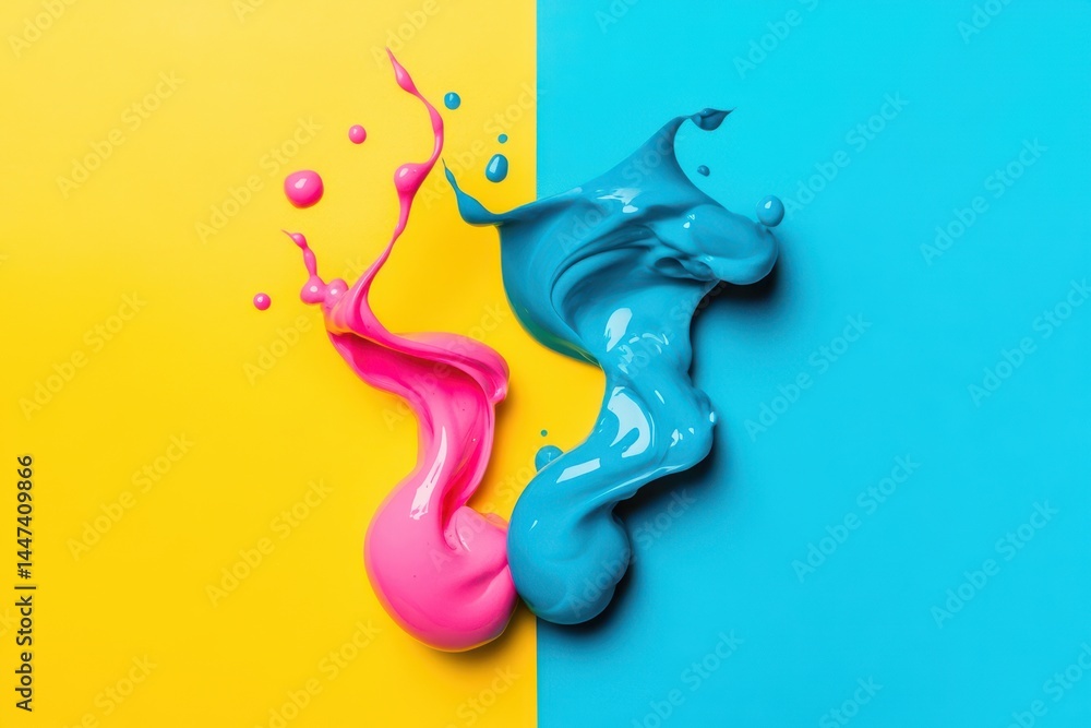 Obraz premium Vibrant color splashes