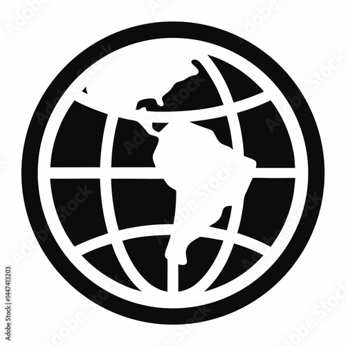 Worlwide icon on white background 