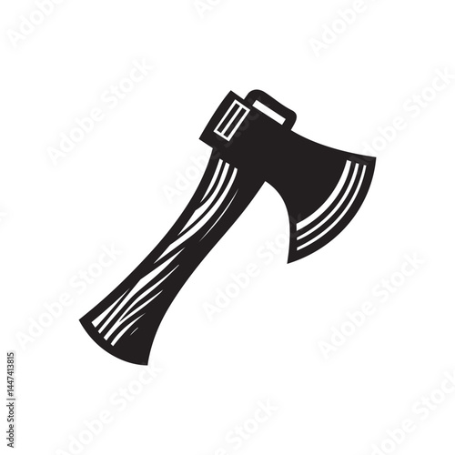Axe silhouette icon vector art design isolated on a white background