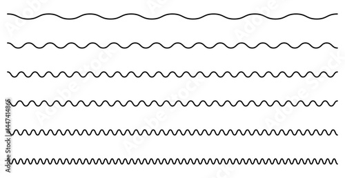 abstract waves line art vector illustration