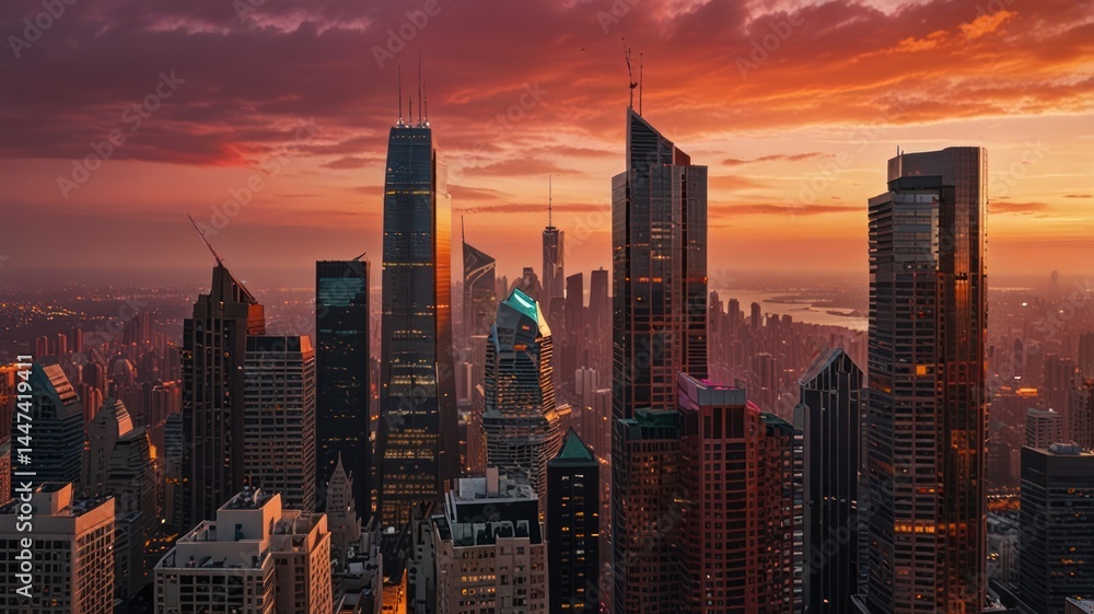 Fototapeta premium Sunset Metropolis