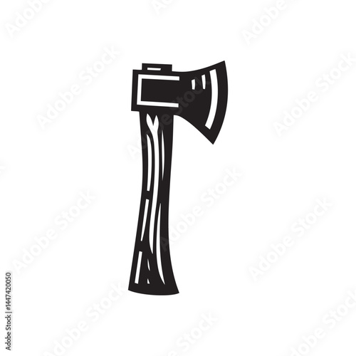 Axe silhouette icon vector art design isolated on a white background