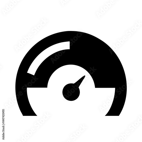 Full Throttle: Performance Speedometer Icon Vector