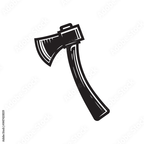 Axe silhouette icon vector art design isolated on a white background