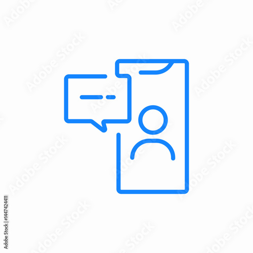 chat message profile icon sign vector