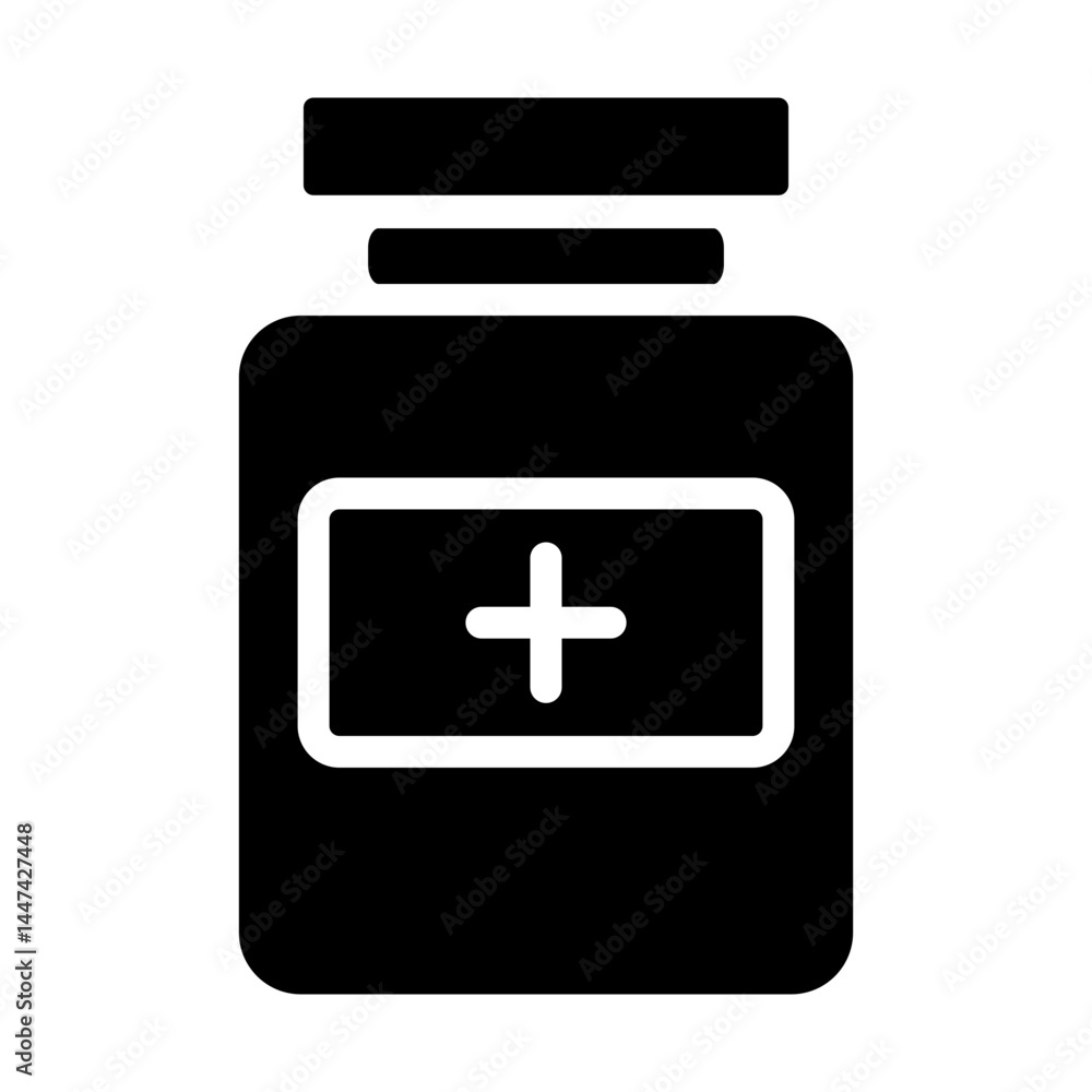 Obraz premium Medicine Bottle Glyph icons