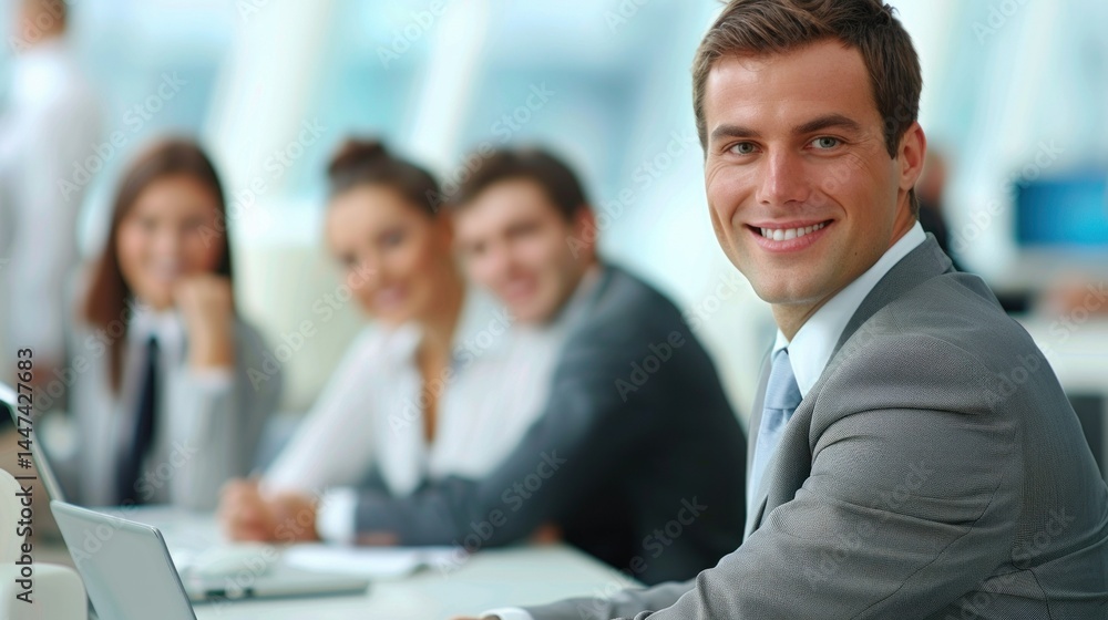 Modern business team working in office environment Modern business team working in office environment
