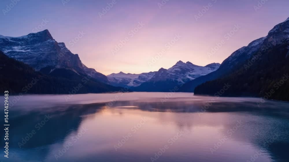 Majestic Sunrise over Serene Mountain Lake Majestic Sunrise over Serene Mountain Lake
