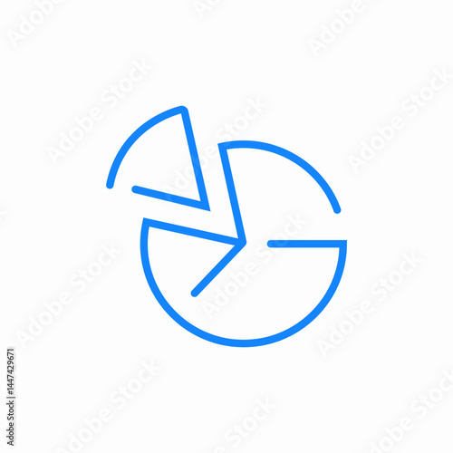 data analysis pie chart icon sign vector