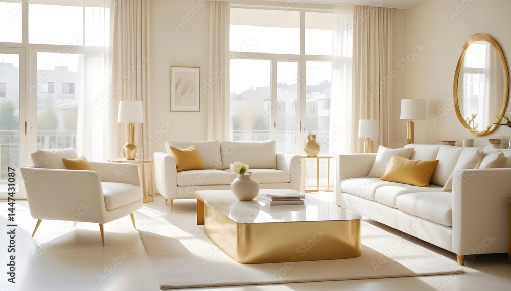 Fototapeta premium Photo interior modern design room 3d illustration