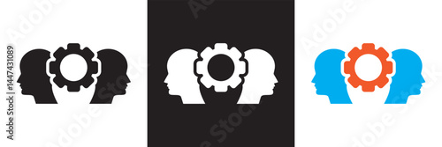Integration Icon.  Vector for websites, mobile interfaces, presentations, banner, visual branding etc. Vector illustration. isolated on white and black background. EPS 10