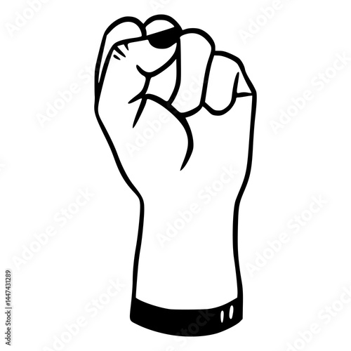 protest hand vector artwork