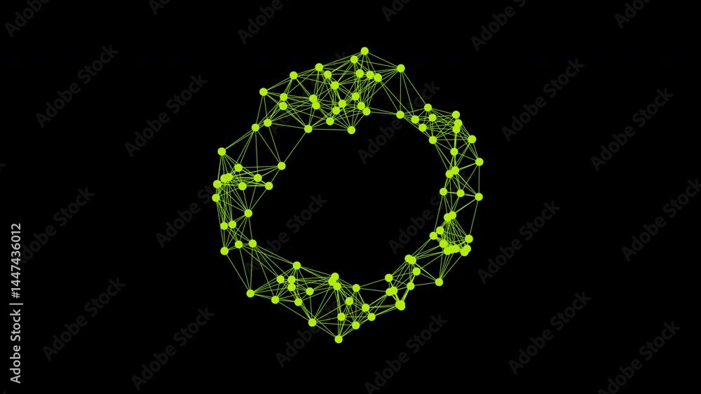 Smooth movement of a geometric shape animated in space in the form of a molecular lattice. File contains Alpha Channel. Smooth movement of a geometric shape animated in space in the form of a molecular lattice. File contains Alpha Channel.