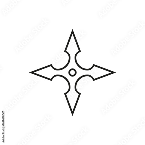 Shuriken icon vector. Ninja illustration sign. Throwing stars symbol or logo.