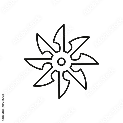 Shuriken icon vector. Ninja illustration sign. Throwing stars symbol or logo.