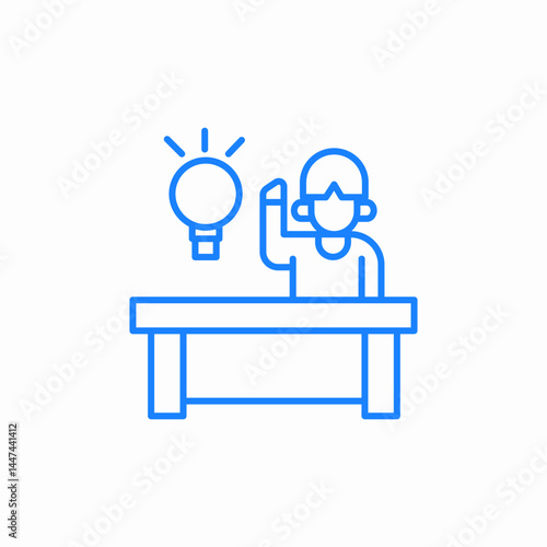 idea inspiration table.jpg icon sign vector