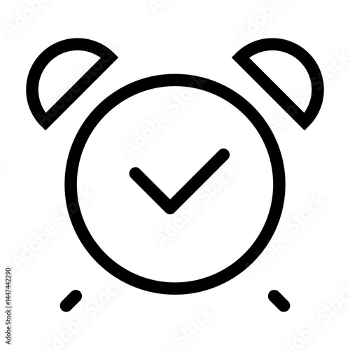 Alarm clock vector icon. Time illustration sign. Clock sign.  Hour symbol.