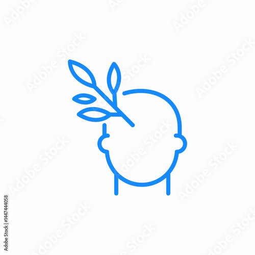 personal development blue icon sign vector