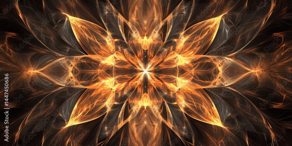 Abstract Fractal Flower Design
