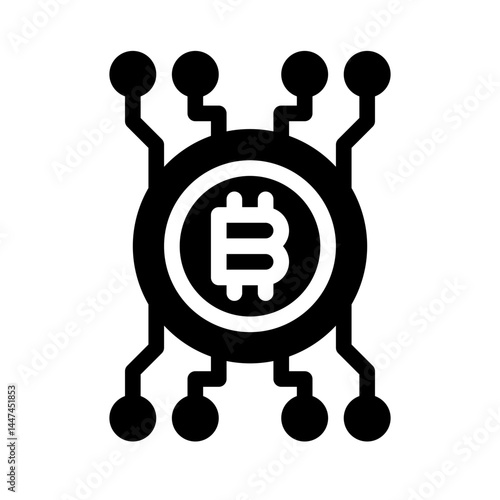 digital coin glyph icon
