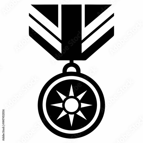 Medal icon on white background. winning award and prize icons, trophy reward, victory trophy signs depicting an award, victory cup achievement.