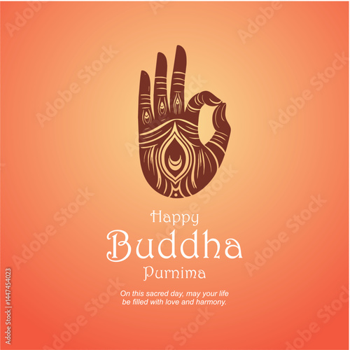 Happy Buddha Purnima Social Media Post Design for Peace and Positivity

