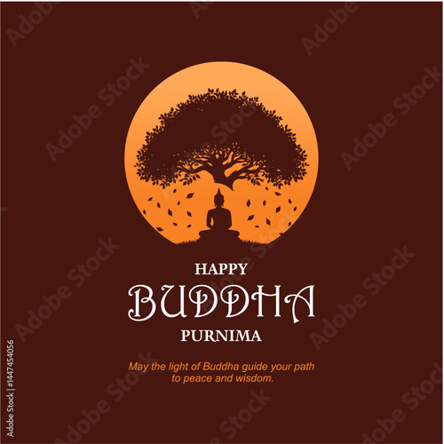 Happy Buddha Purnima Social Media Post Design for Peace and Positivity

