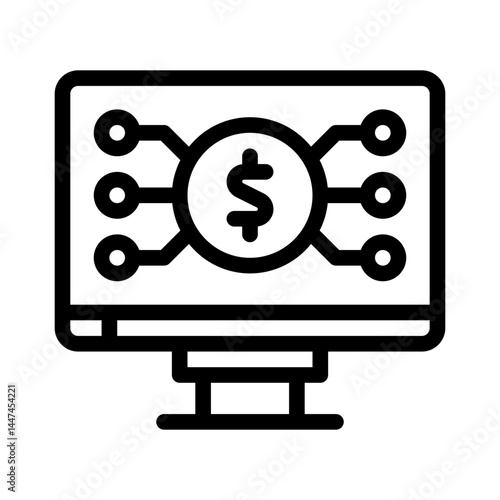crowdfunding platform line icon