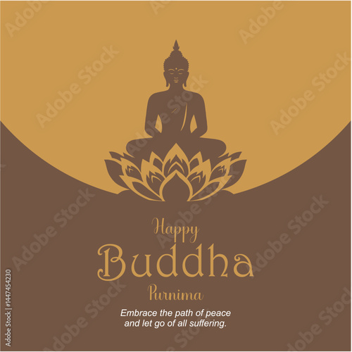 Happy Buddha Purnima Social Media Post Design for Peace and Positivity

