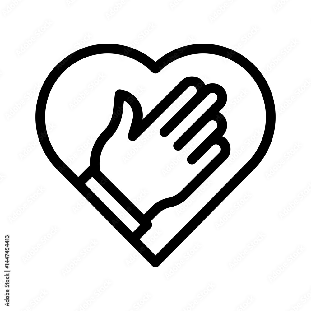 Obraz premium pledge line icon