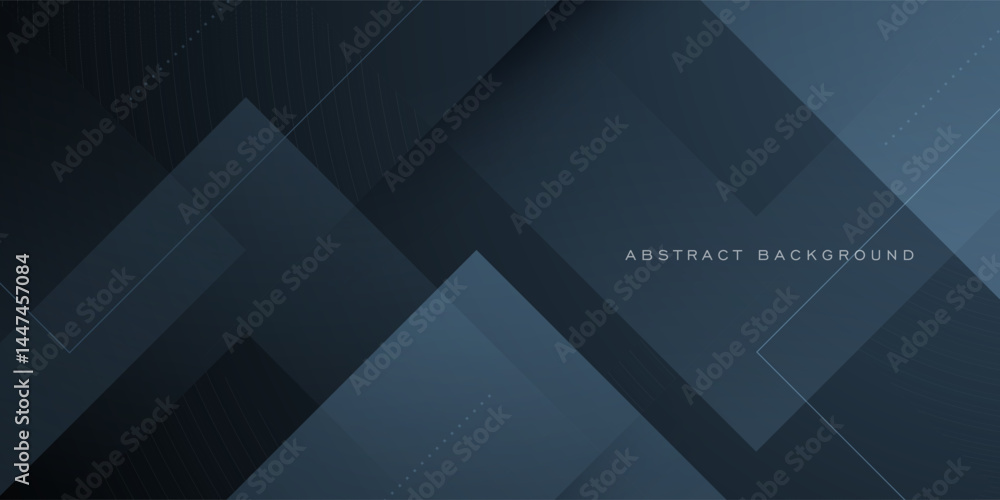 Obraz premium Abstract dark gray overlap square background. Simple and trendy shapes pattern with shadow and lines. Eps10 vector