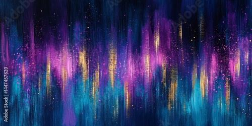Obraz na płótnie Abstract Art with Vibrant Colors and Gold Texture w salonie