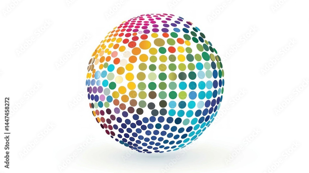 Vector logo with interconnected global dots Vector logo with interconnected global dots