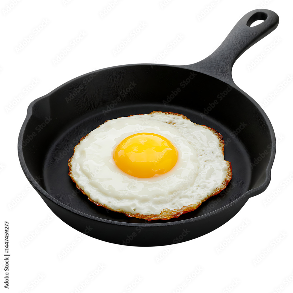 Perfect Sunny-Side Up Egg in Cast Iron Skillet Perfect Sunny-Side Up Egg in Cast Iron Skillet