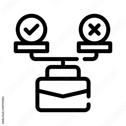 ethical business line icon