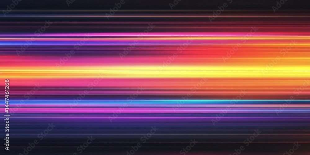 Abstract Colorful Horizontal Lines Graphic Design