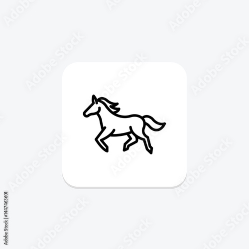 Horse Galloping, vector, pixel perfect, illustrator file