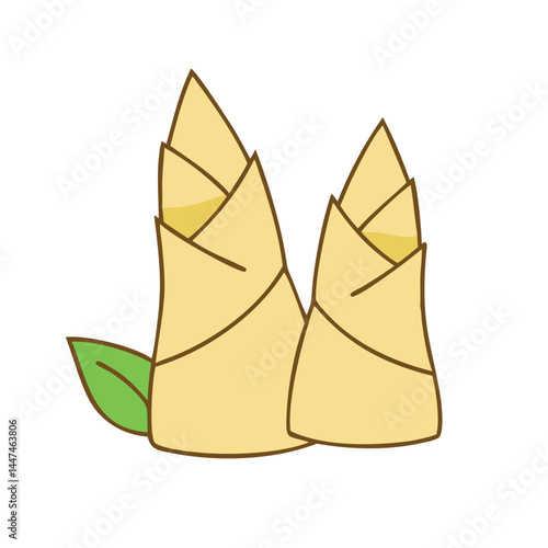 Illustration of bamboo shoots bamboo plant bamboo vegetable asian cuisine healthy food ingredient fresh bamboo