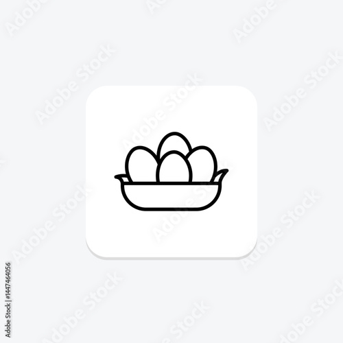 Eggs In Straw, vector, pixel perfect, illustrator file