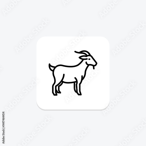 Goat In Shade, vector, pixel perfect, illustrator file