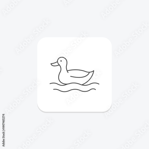 Duck By Pond, vector, pixel perfect, illustrator file