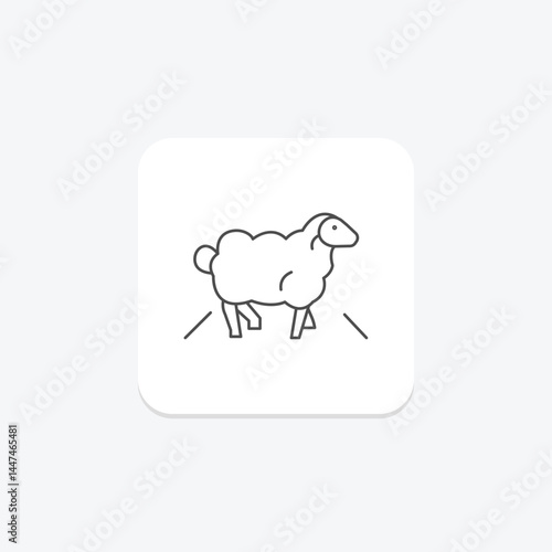 Sheep Crossing Road, vector, pixel perfect, illustrator file