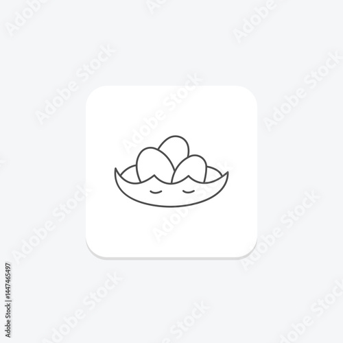 Duck Eggs Nest, vector, pixel perfect, illustrator file