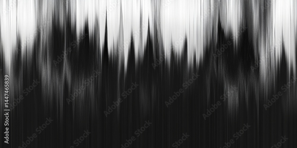 Abstract Black and White Vertical Lines Art