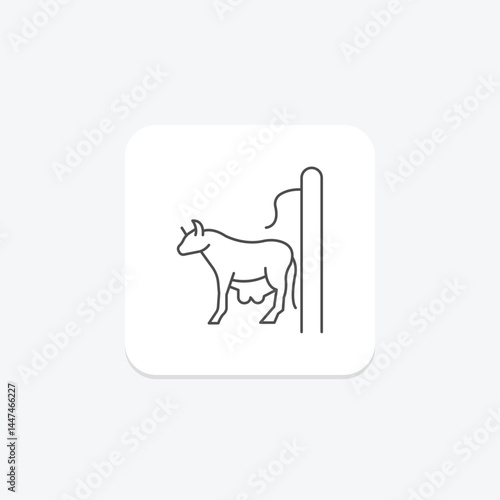 Cow Scratching Post, vector, pixel perfect, illustrator file