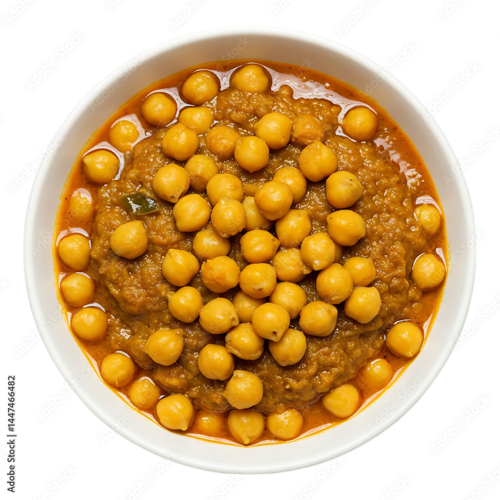 Bowl of chole masala isolated on transparent background Bowl of chole masala isolated on transparent background