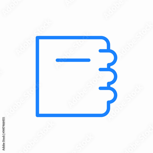 notebook cover icon sign vector