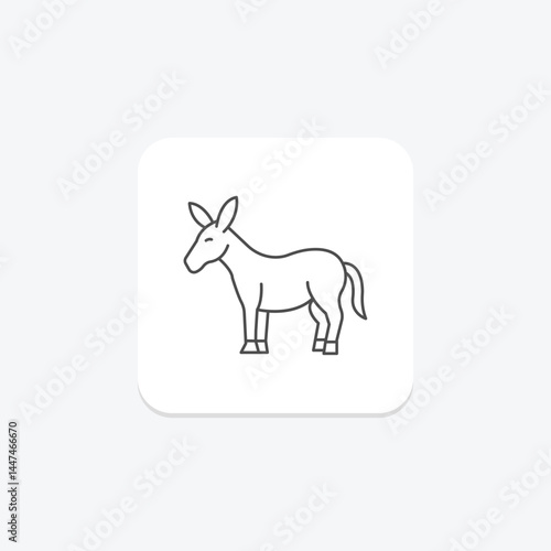 Donkey In Stable, vector, pixel perfect, illustrator file